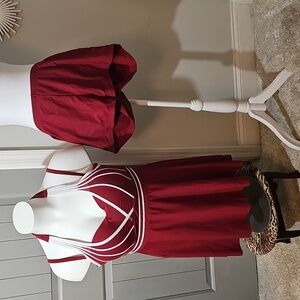 Rosegal Red and White Swim Set